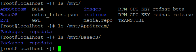 RHEL 8 镜像目录结构